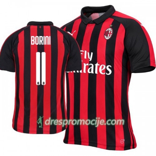 AC Milan Dres Fabio Borini 11 Domaći 2018/19 Kratkih Rukava AC Milan Dres Fabio Borini 11 Domaći 2018/19 Kratkih Rukava